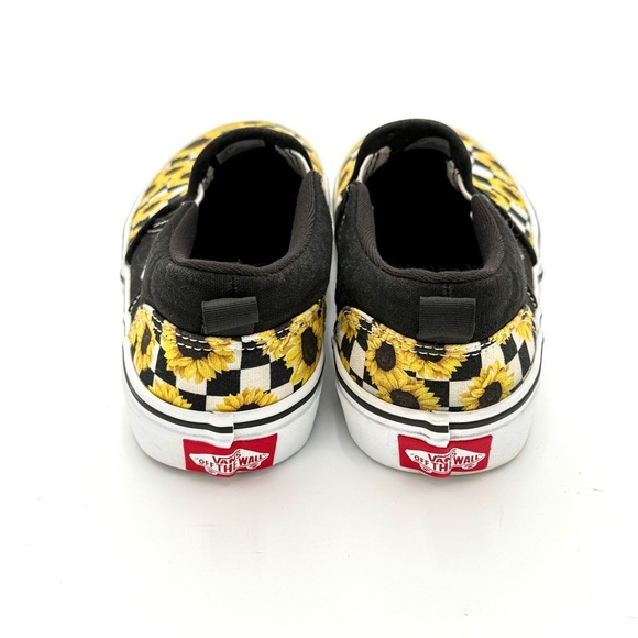 VANS Asher Sunflower Black and White Checkerboard Missy Size 4.5 - Picture 4 of 6